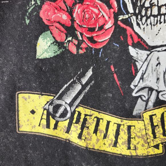 Guns N Roses Appetite For Destruction Short Sleeve Acid Wash T-Shirt Size Large - Picture 4 of 12